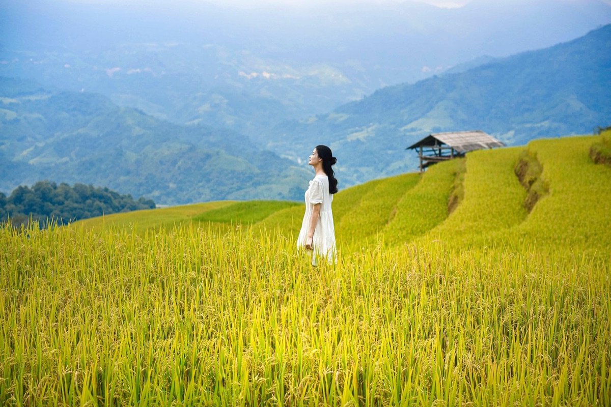 vietnam mountain trail with backpacker