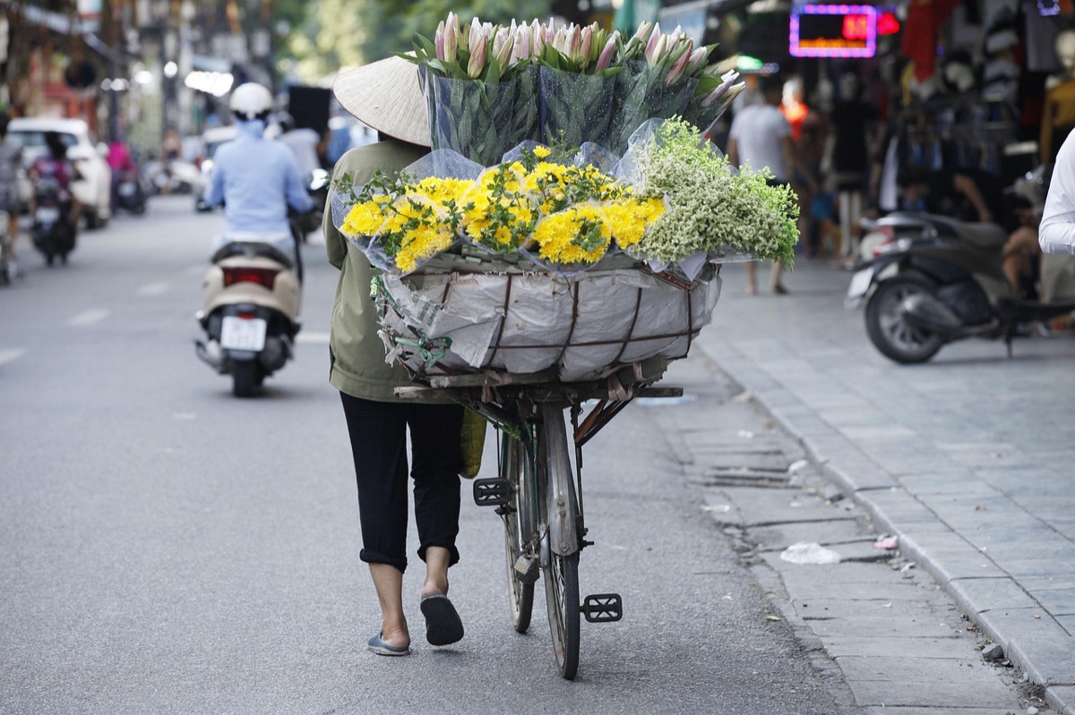 Rue de Hanoi : vendeur de rue