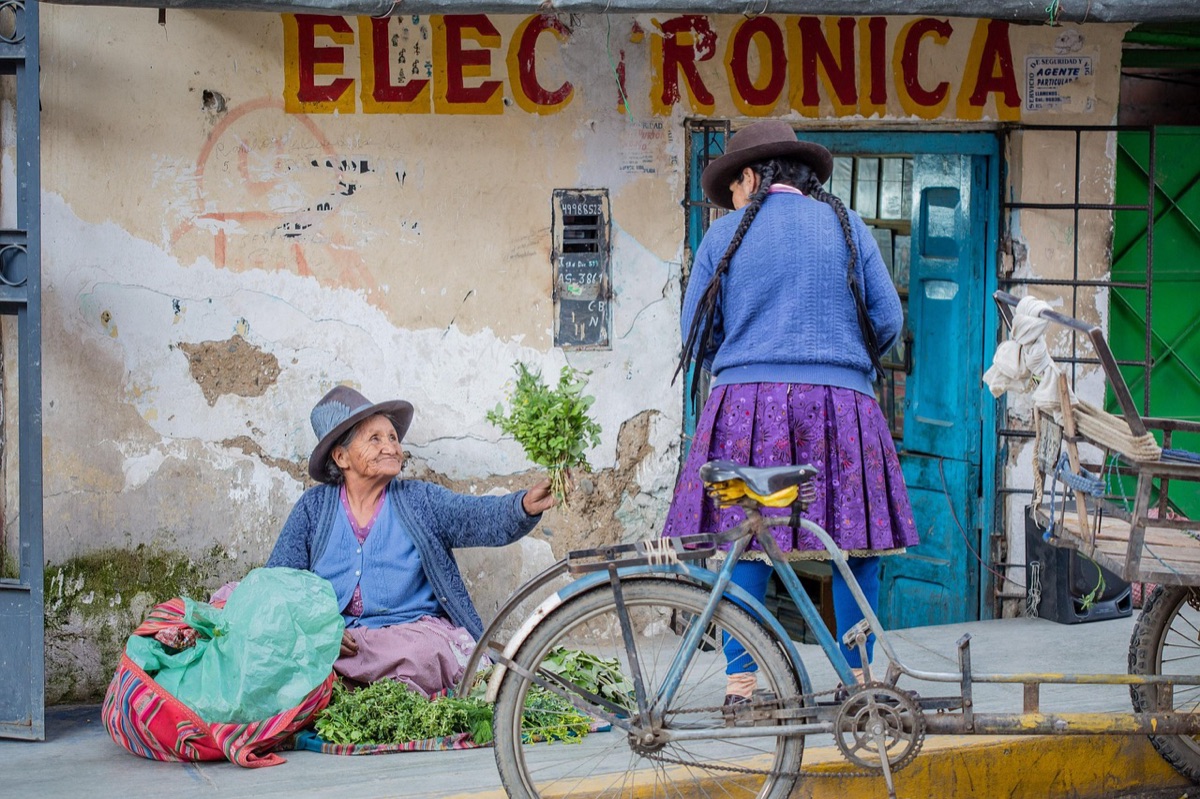 Vietnam street vendor with traditional hat