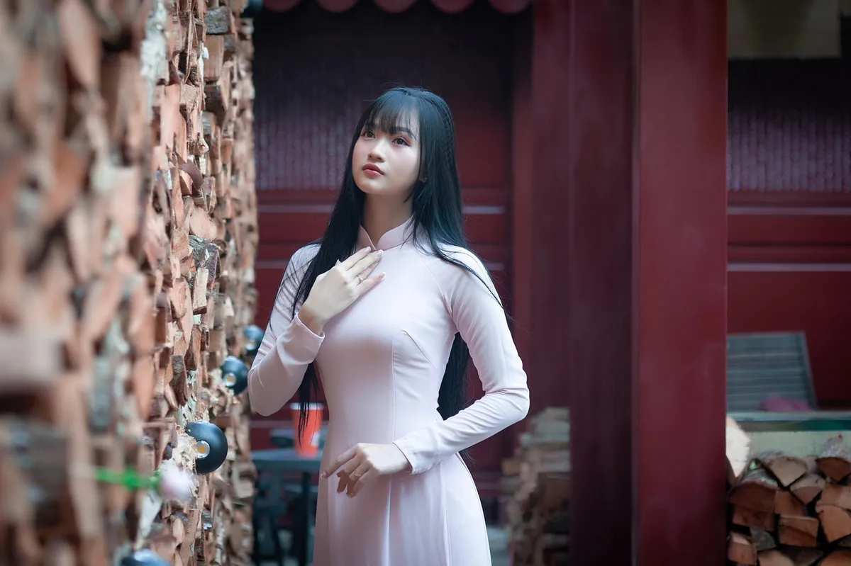 女性、アオダイ、美しさ、ファッション、衣服、伝統的、アジア、ベトナム、きれいな髪、スタイル